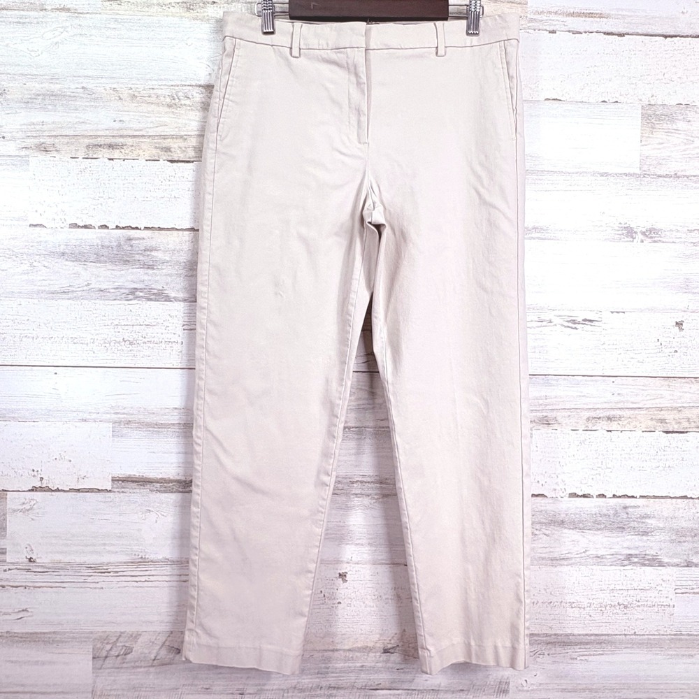 J.Jill Wearever Collection Refined Woven Light Tan Khaki Trousers Pants Khaki 12